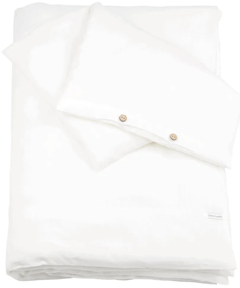 Cotton &amp; Sweets Ľanové obliečky Junior biela 100x135cm