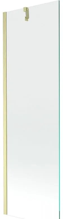 Mexen Next, 1-krídlová vaňová zástena 60 x 150 cm, 6mm číre sklo, zlatá matná, 895-060-000-00-00-55