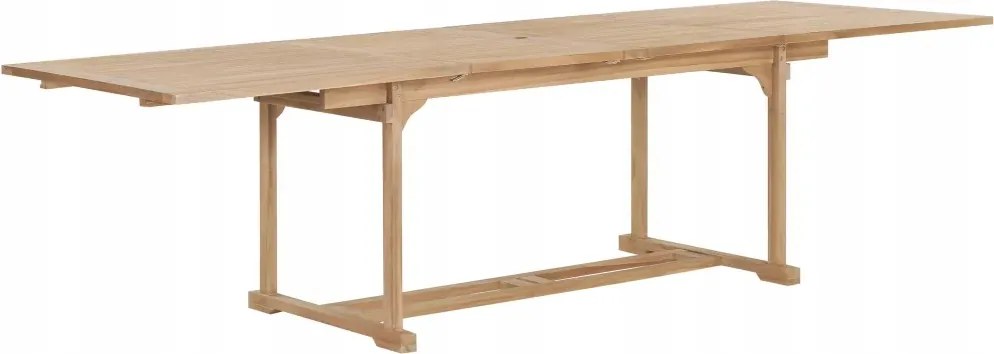 vidaXL 9-dielna sada nábytku do záhrady, 180-280x100x75 cm, teakové drevo