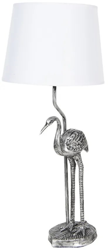 Dekor lampa FLAMINGO strieborno biela