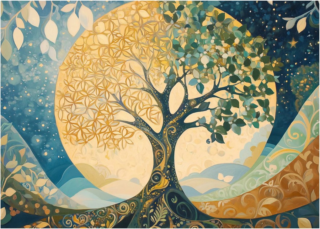 Obraz – Strom života v mesiaci (70x50 cm)