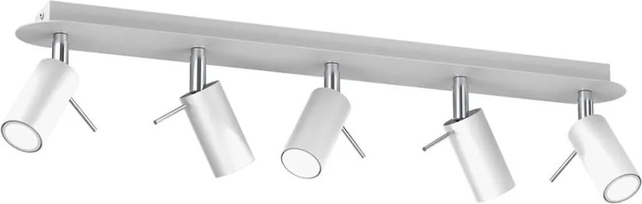 Bodové svietidlo PRESTON 5xGU10/MR11/40W/230V biela/chróm