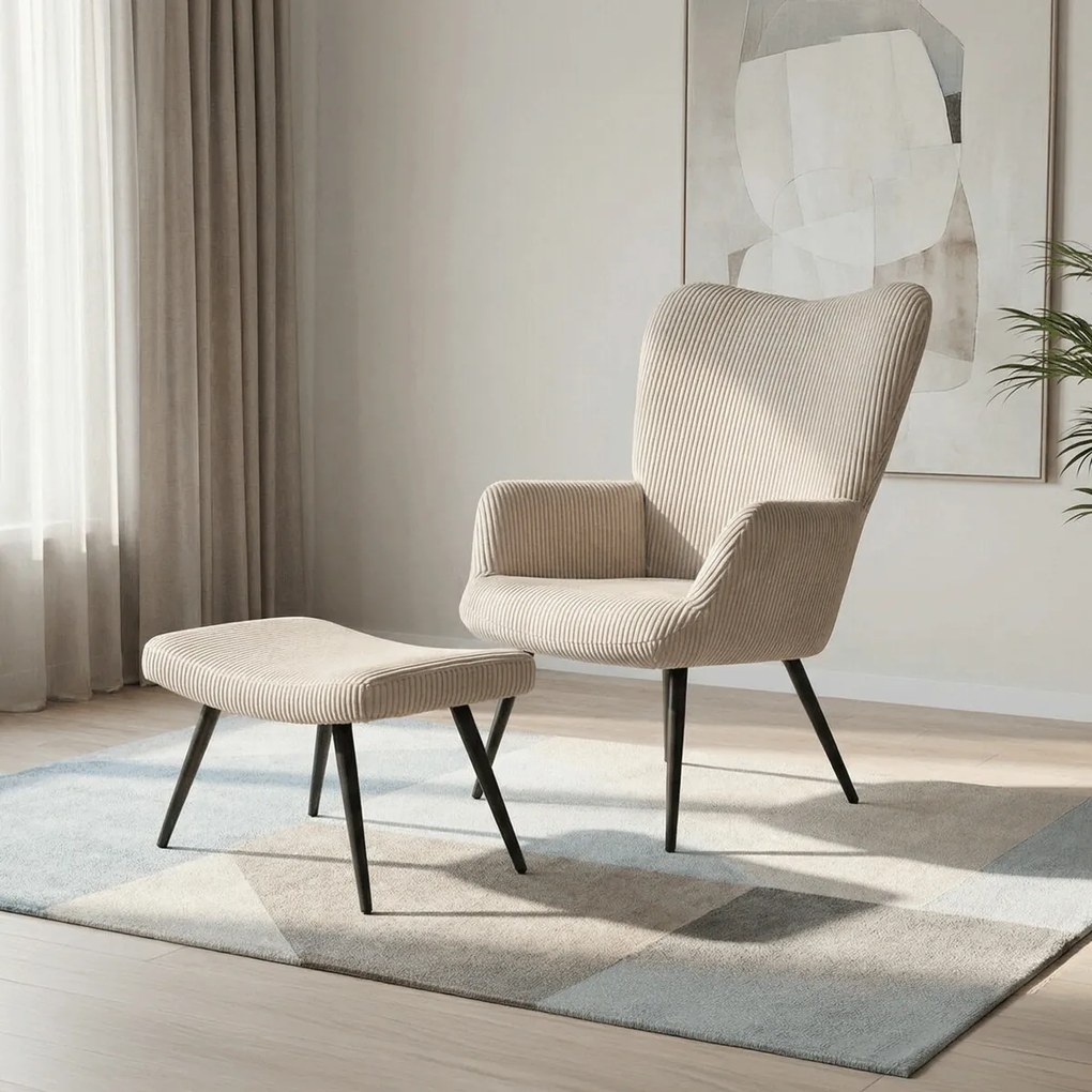 Relaxačné kreslo s podnožou AK-L7285 Farba: Sivomodrá