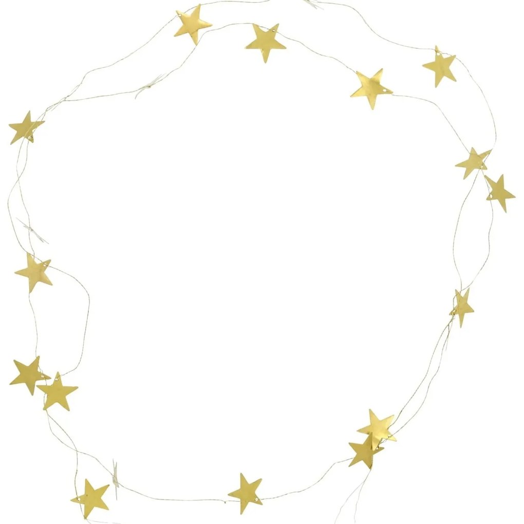 House Doctor Girlanda Stars Antique Brass 250 cm