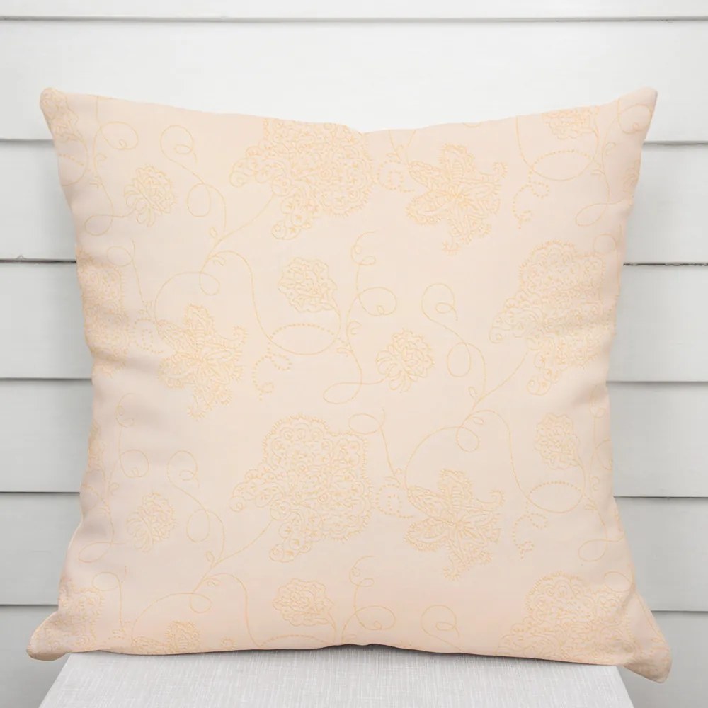 Biante Dekoračná obliečka na vankúš TF-099 Zlaté kvetované ornamenty na béžovom 50 x 50 cm