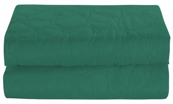 Zelený prehoz na posteľ so vzorom STONE Rozmer: 200 x 220 cm
