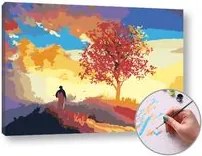 Maľovanie podľa čísel POD STROMOM  – nízka náročnosť