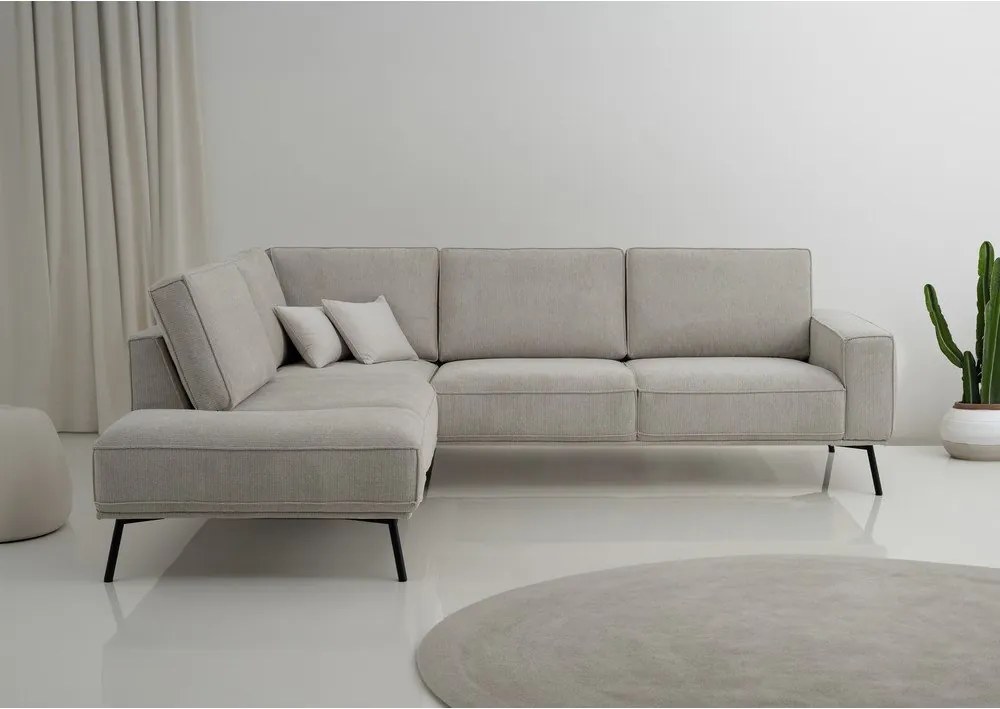 Sivobéžová ženilková rohová pohovka (ľavý roh/do L) Amsterdam – Scandic