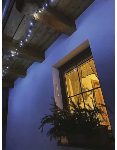 LED Vianočná vonkajšia reťaz 80xLED/13m IP44 studená biela
