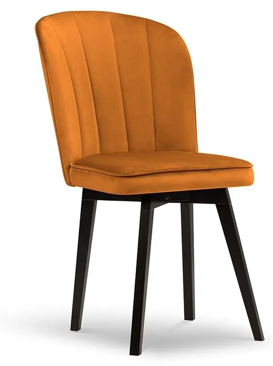 Oranžová Zamatová stolička Skarn MICADONI HOME