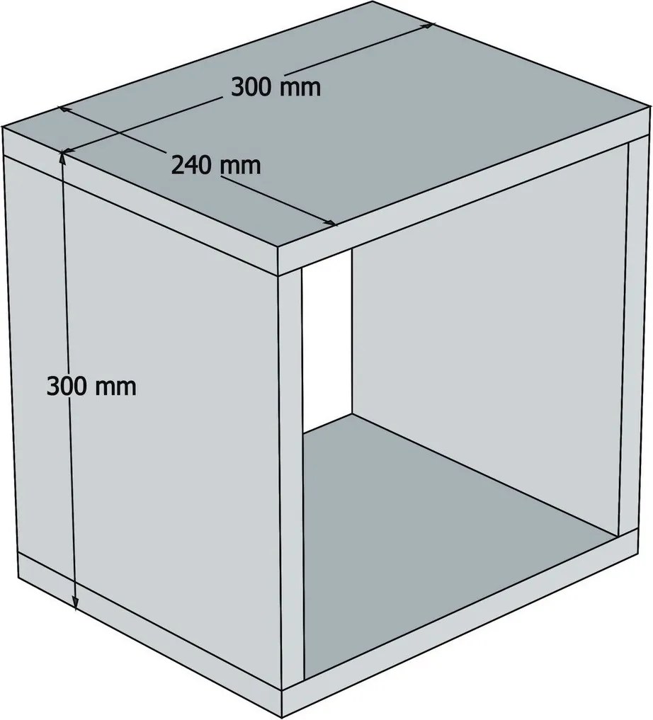 Súprava 5 nástenných políc BOXE žltá