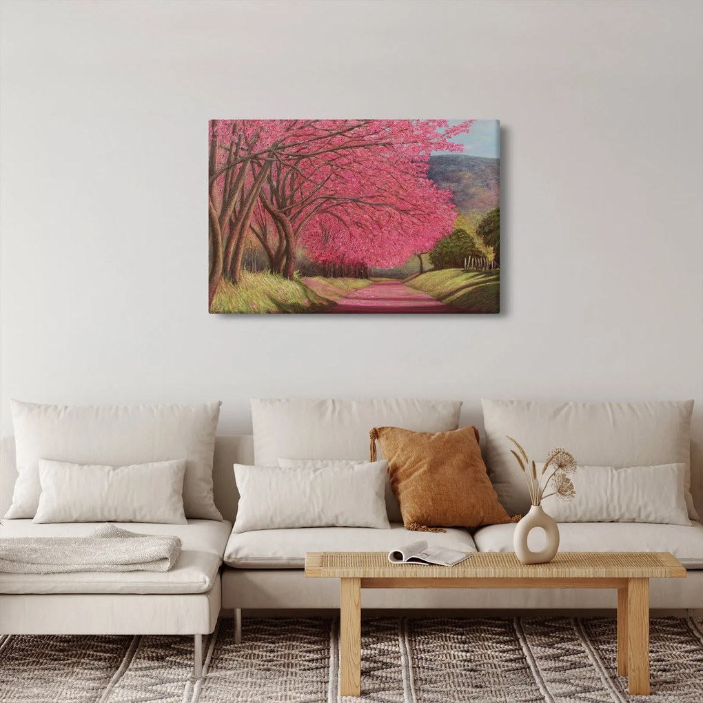 Obraz rozkvitnutých stromov (90x60 cm)