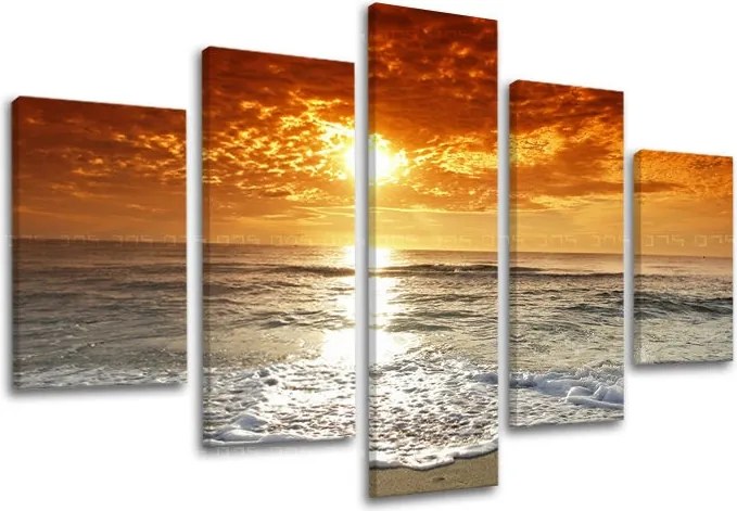 Obraz na stenu 5 dielny ZÁPAD SLNKA ZS011E50