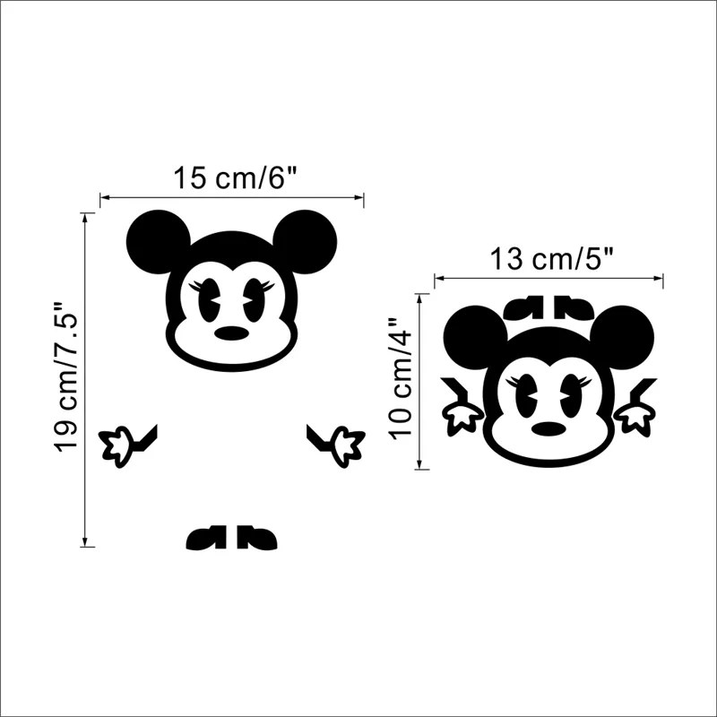 10x10cm Minnie Mouse - nálepka nad vypínač