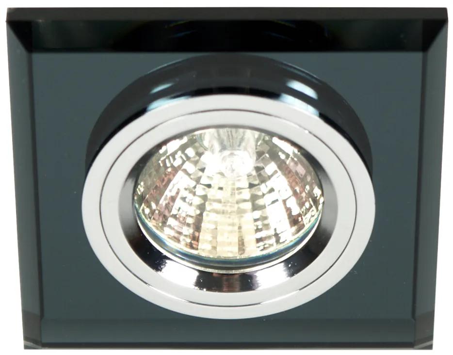 CLX Stropné podhľadové moderné osvetlenie FALLO, 1xMR16, 50W, 9x9cm, hranaté, čierne
