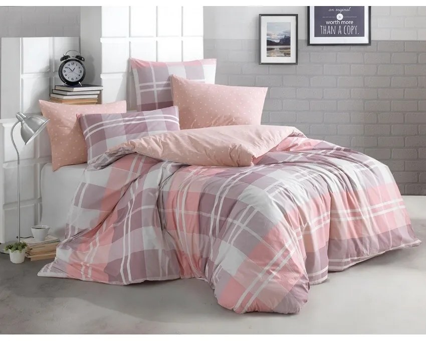 BedTex Bavlnené obliečky Mark ružová, 140 x 220 cm, 70 x 90 cm, 140 x 220 cm, 70 x 90 cm
