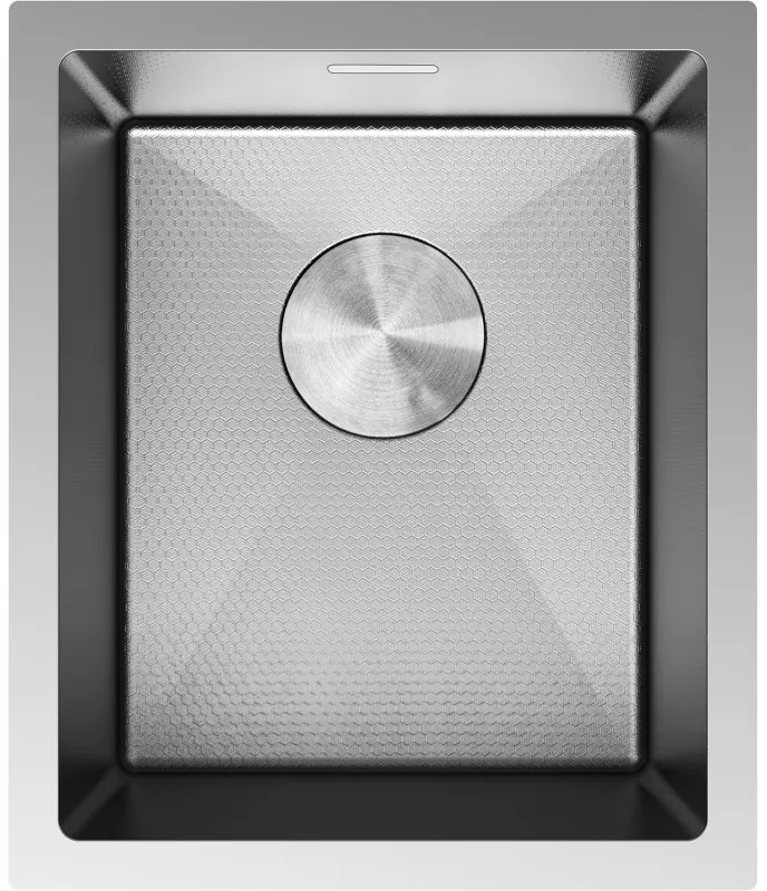 Mexen Trixo, 1-komorový nerezový drez 370 x 440 mm, brúsena oceľ, vzor voština, 6412371000-01HC