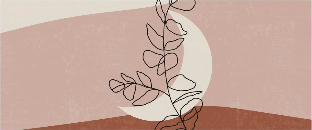 Obraz - Boho listy N⁰2 (120x50 cm)