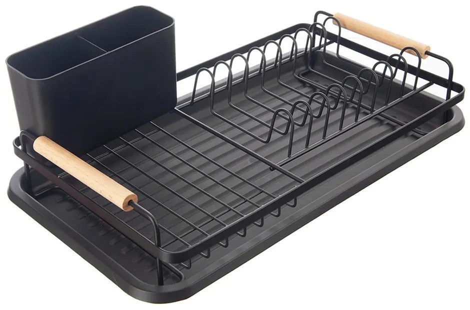 Čierny kovový odkvapkávač 43x23,5 cm Radka – Orion