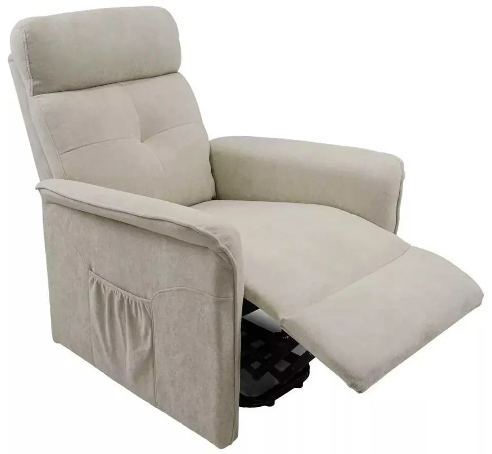 LuxuryForm DESIGN TV kreslo PEGAS s elektrickým polohovaním, masážou a výklopom - béžové