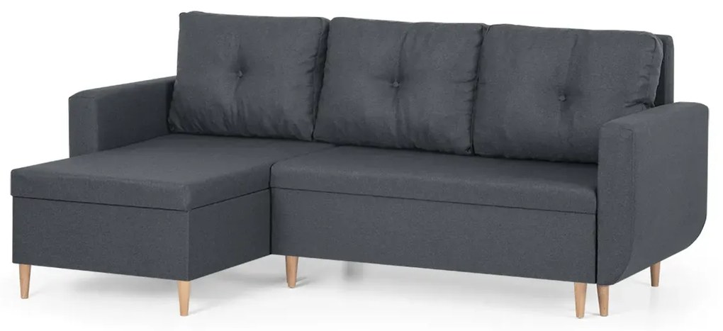 Rozkládací rohová sedací souprava DORIS Šedá