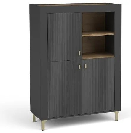 Komoda Mossana MO5 (čierna). Akcia -20%. Vlastná spoľahlivá doprava až k Vám domov. 1096834