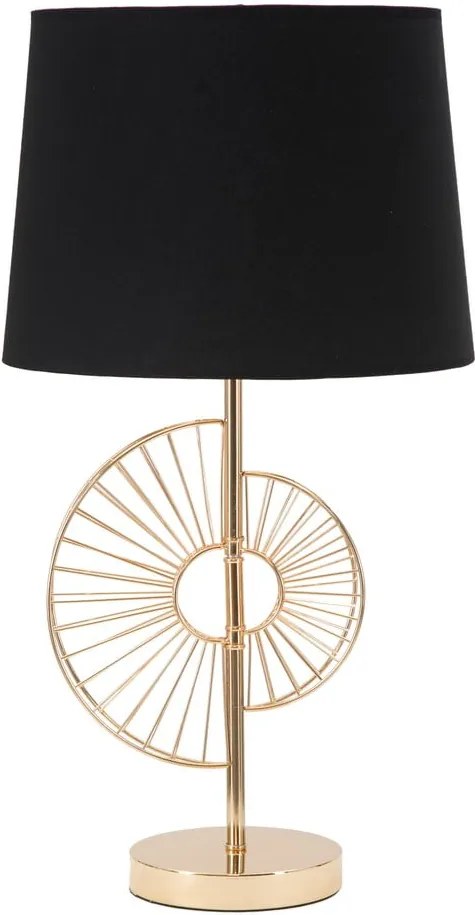 Stolová lampa v čierno-zlatej farbe Mauro Ferretti Glam Half, výška 61 cm