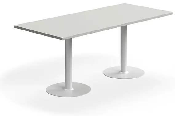Stôl VERTICUS, 1800x800x720 mm, svetlošedá/biela