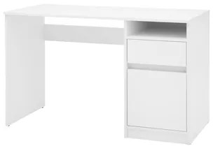 Biely písací stôl so skrinkou a zásuvkou BILL