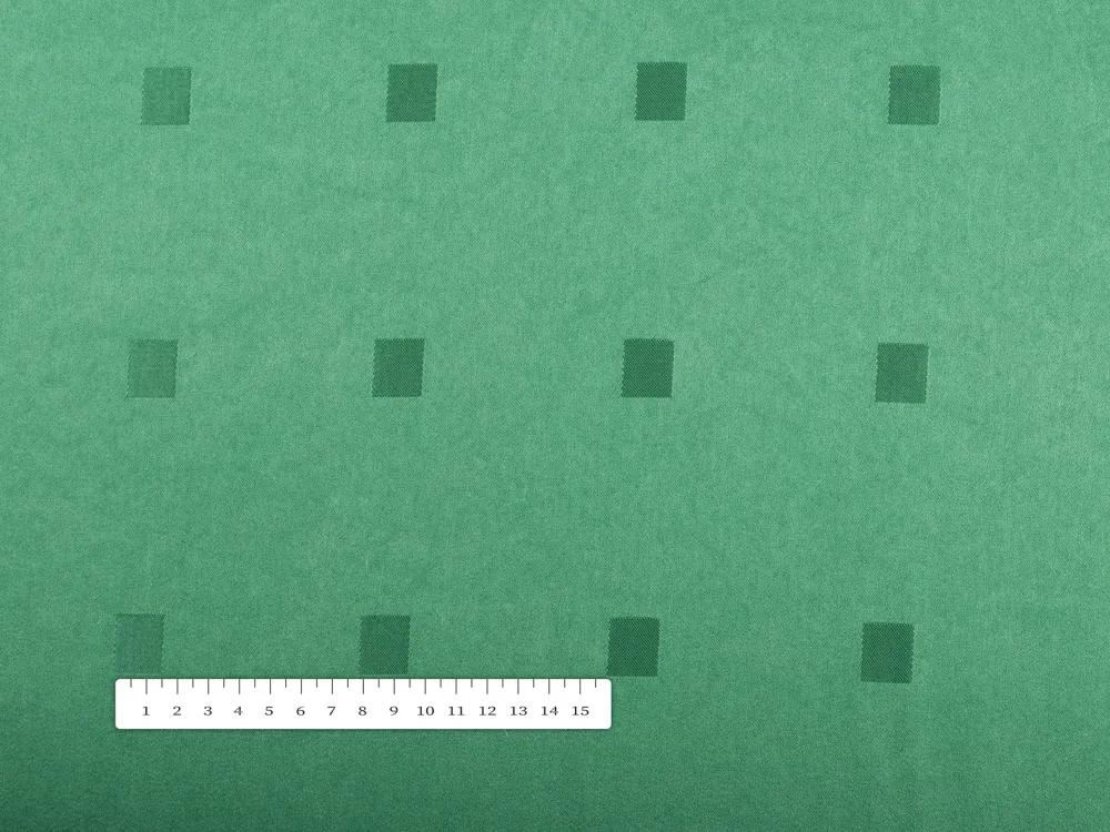 Biante Dekoračný oválny obrus PM-022 Štvorčeky na zelenom 140x200 cm