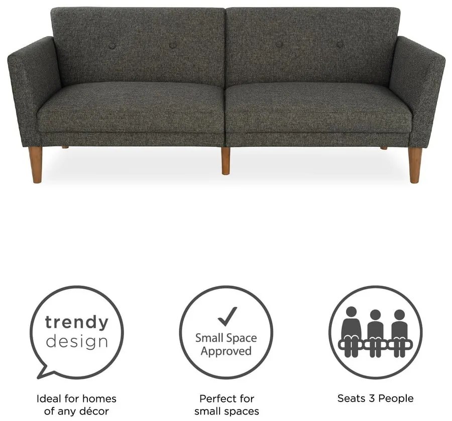 Sivá rozkladacia pohovka 205 cm Regal - Novogratz