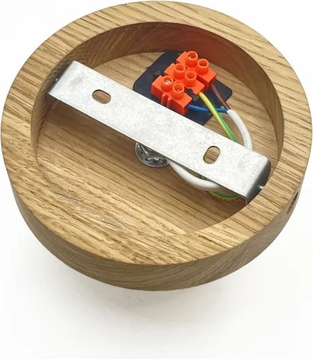 Stropné svietidlo HARMA WOOD, 1xE27/15W/230V, dub/biela, priemer 25 cm