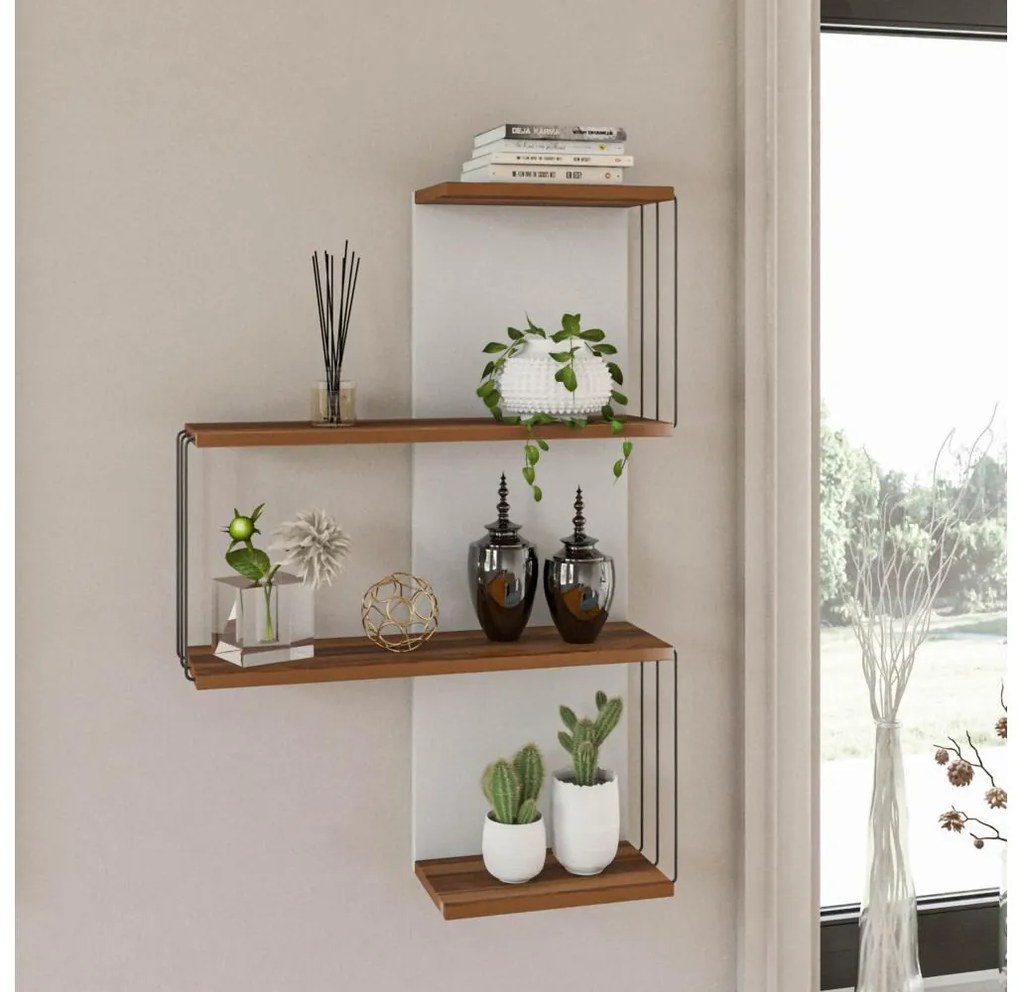 Nástenná polica CAMBEL 96x64 cm hnedá