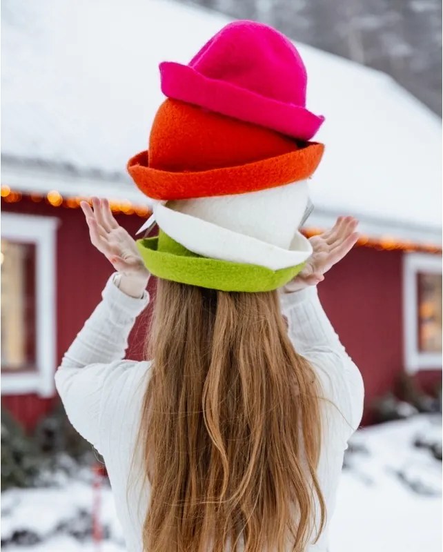 Klobúk do sauny z ovčej vlny Lahtiset, svetlo sivý