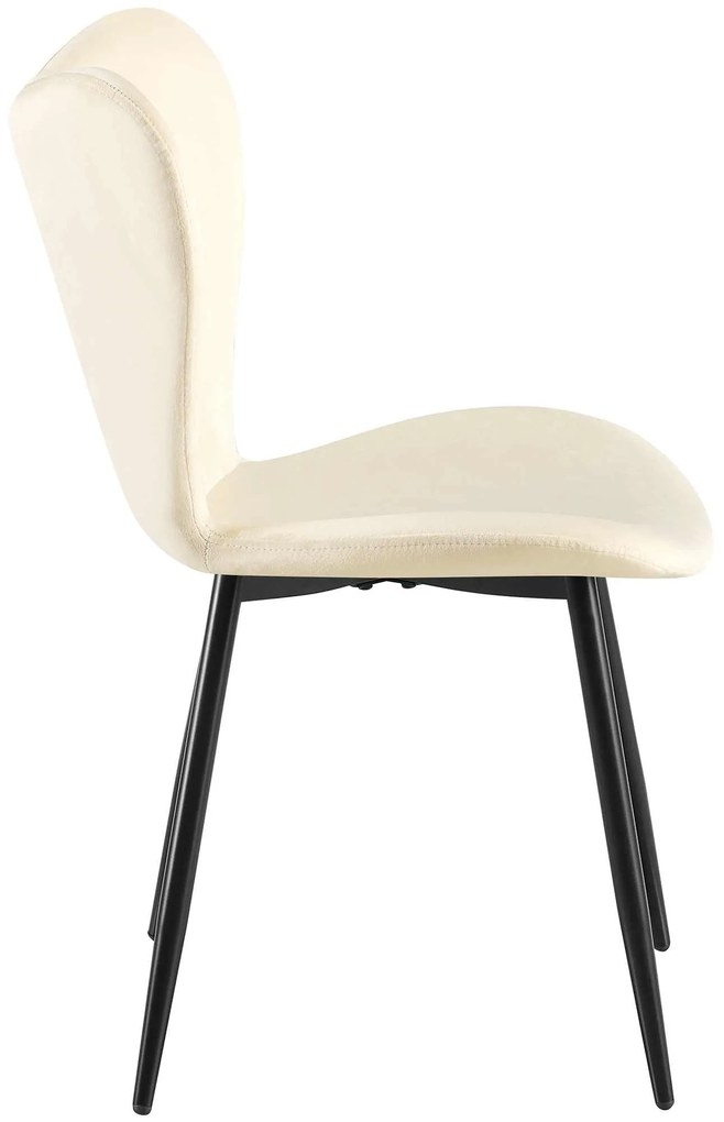 Jedálenská stolička Maika zamat - krémová
