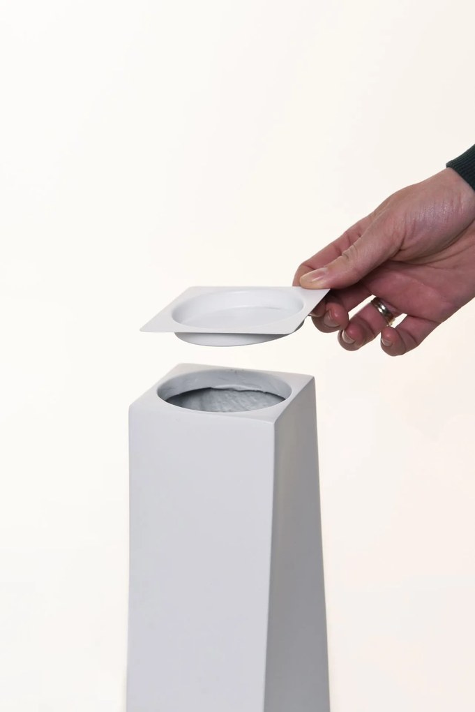 Váza OBELISK, sklolaminát, výška 120 cm, biela