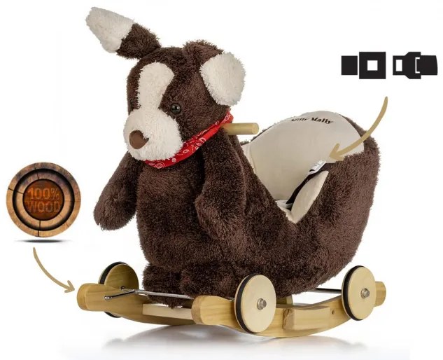 Hojdací psík Polly Plus hnedý