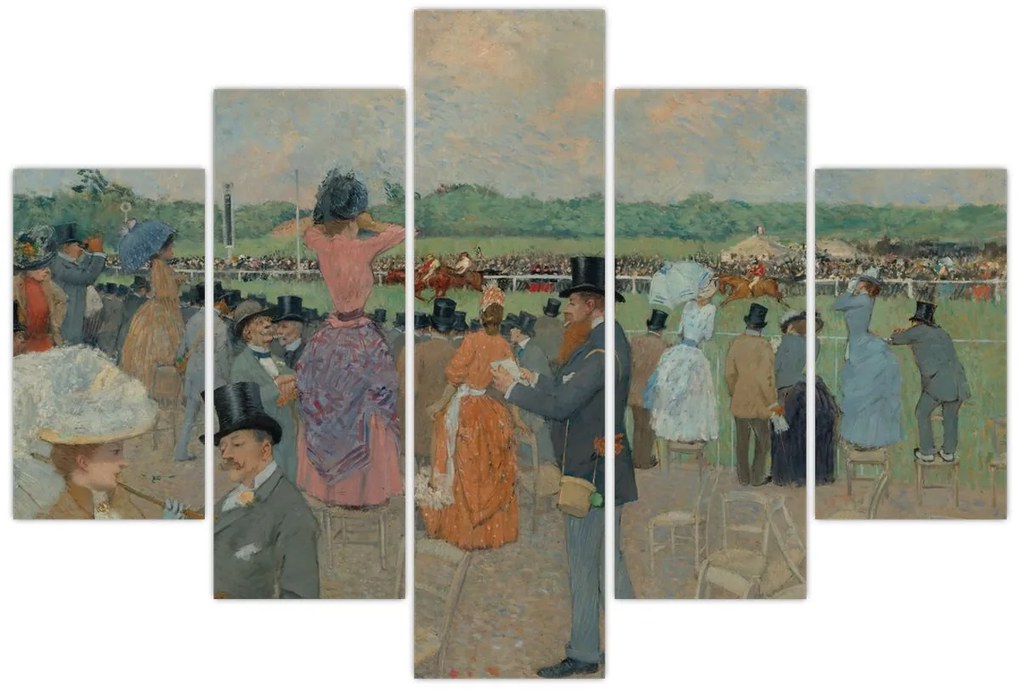 Obraz - Jean-Louis Forain, The Races at Longchamp, reprodukcia (150x105 cm)