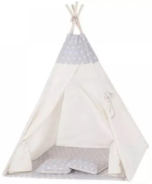 Bestent Detský stan Teepee s vankúšmi Hviezdy šedý