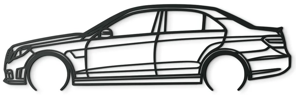 drevko Obraz Mercedes E63 AMG Rozmer obrazu: 26 x 86 cm, Farba dekorácie: Čierna