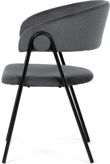Jedálenská stolička zamatová, sivá DCL-X7130 GREY2
