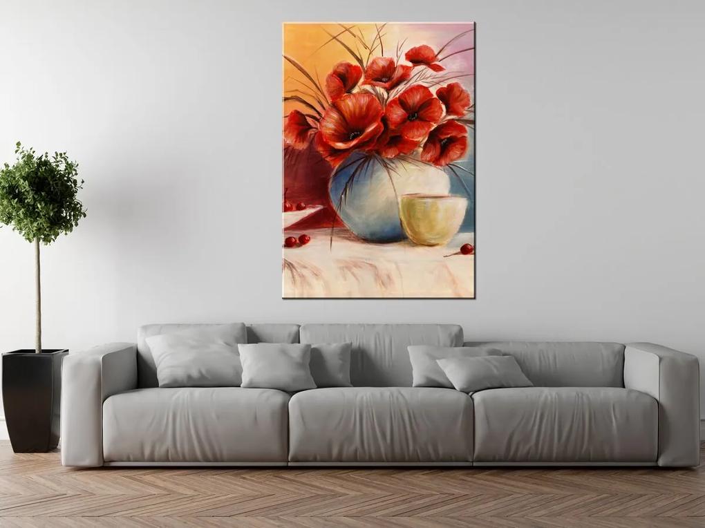 Gario Ručne maľovaný obraz Kompozícia Vlčí mak Rozmery: 100 x 70 cm