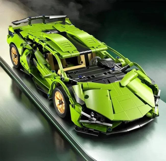 Stavebnica auta SUPERCAR No.J2007 zelená - 470 dielikov