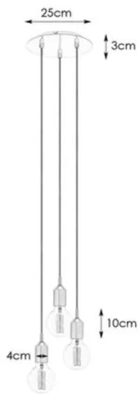 Markslöjd 108099 - Luster na lanku BRONX 3xE27/60W/230V bronzová