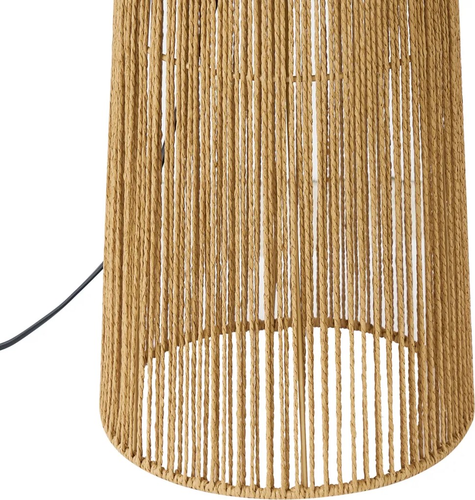 Japandi stojaca lampa prírodná s tienidlom - Dart