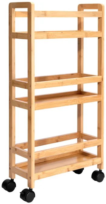 Pojazdný regál INAKI naturálny