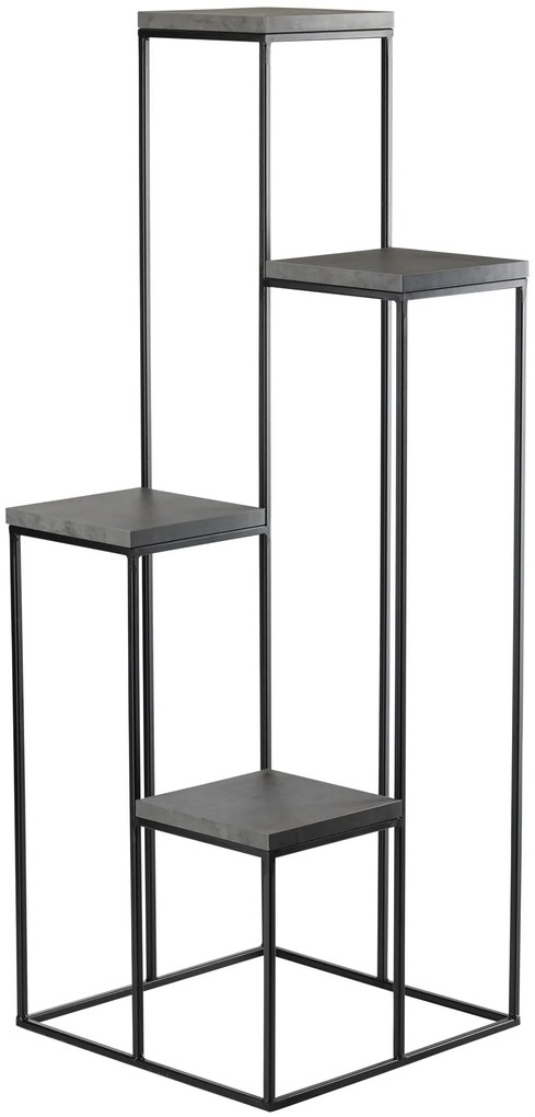 STOJAN NA KVETINÁČ KASKADA 110X40X40 CM ČIERNA/SIVÁ