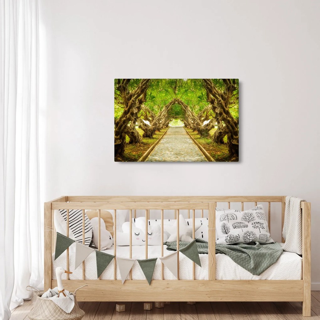 Obraz - Živý tunel z plumérií (90x60 cm)