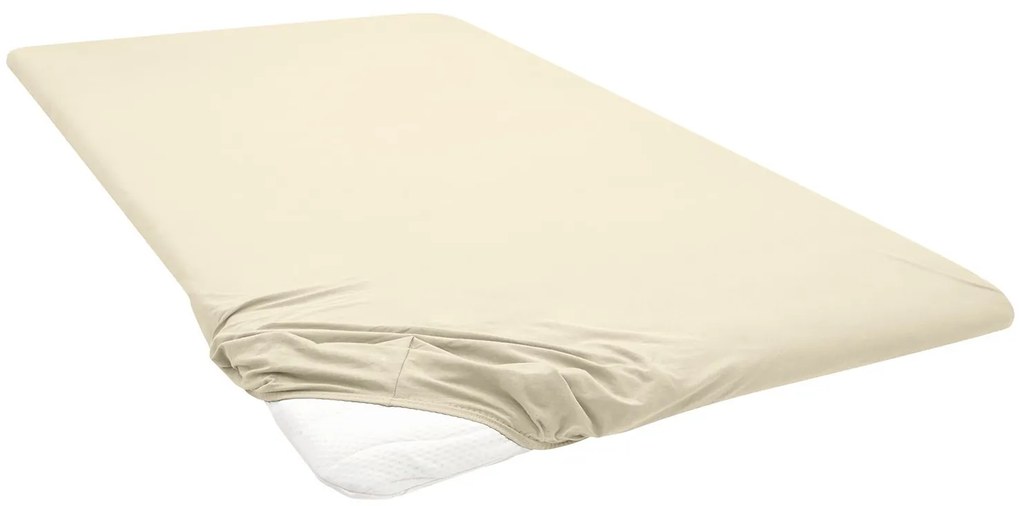 Biberna Napínacia plachta na vrchný matrac (champagne, 140 – 160 x 200 cm)  (100227070)