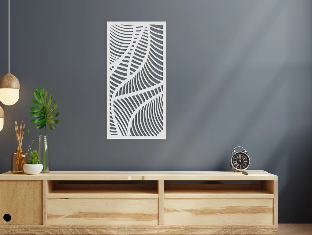 drevko Moderný obraz na stenu Vlnenie Rozmer obrazu: 44,5 x 22,5 cm, Farba dekorácie: Čierna